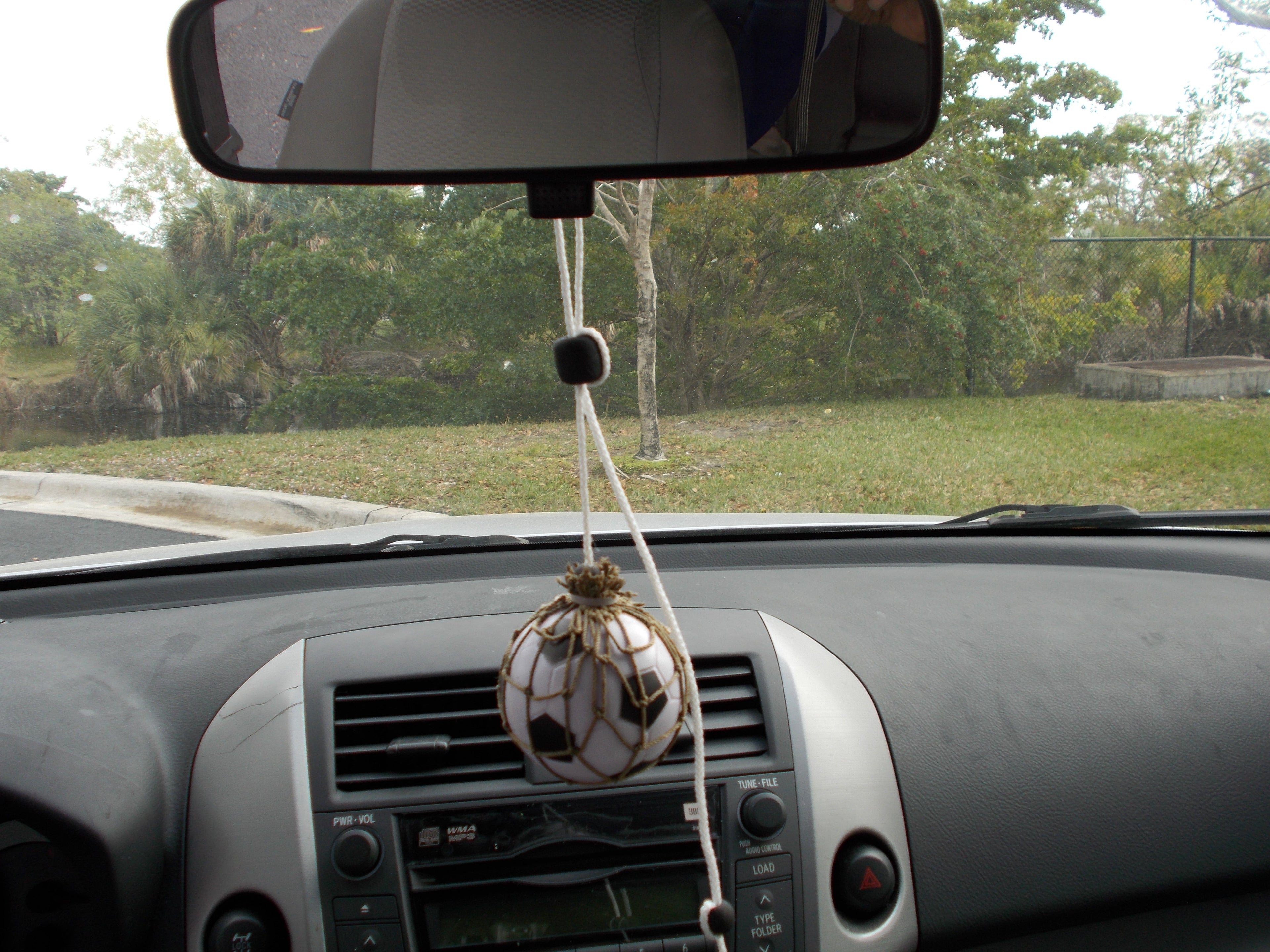 Small Soccer Ball with Hanger for the Rear View Mirror