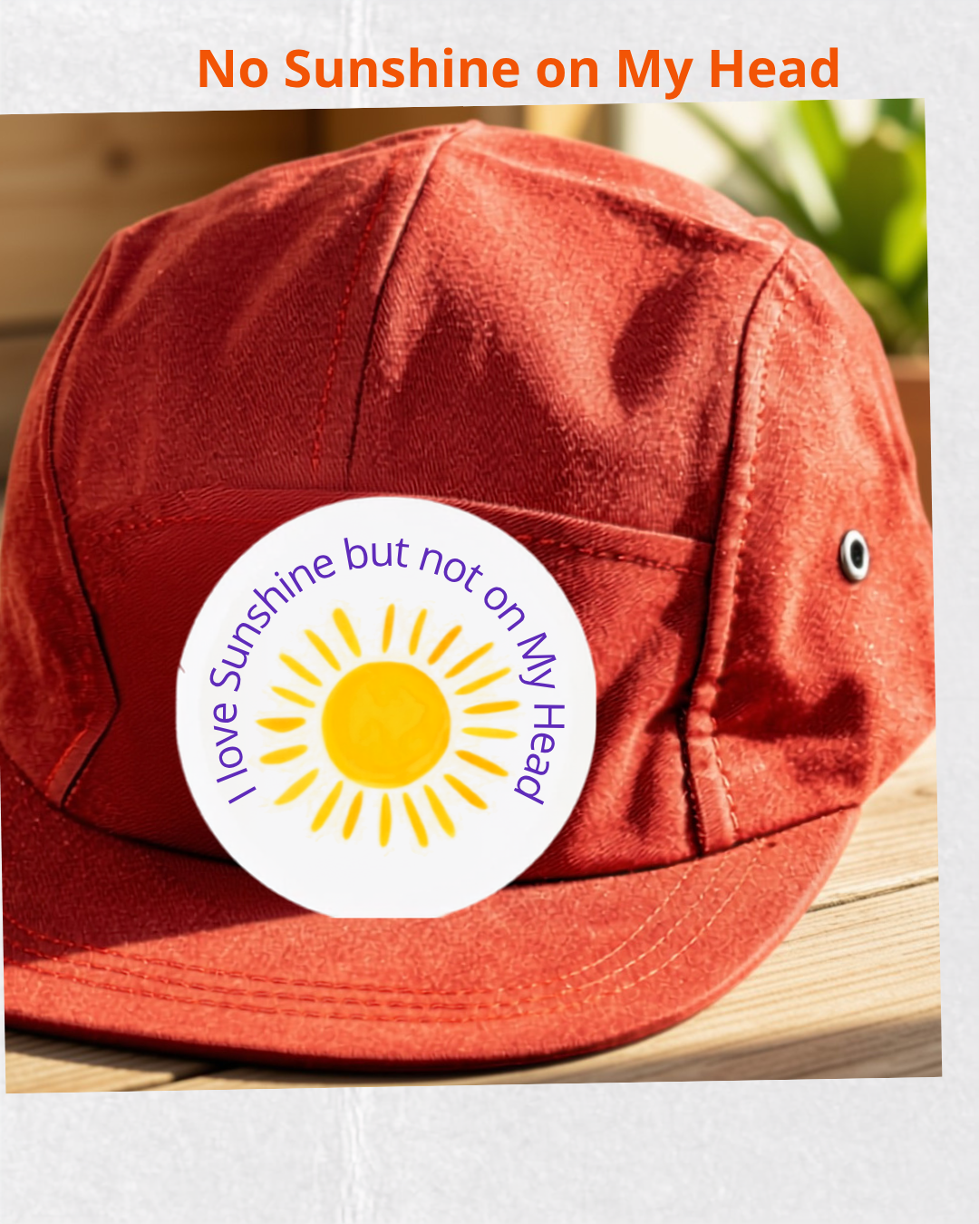 No Sunshine On My Head Baseball Cap