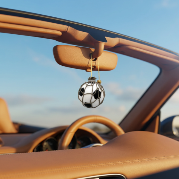 Miniature Soccer Ball with Car Hanger and Net