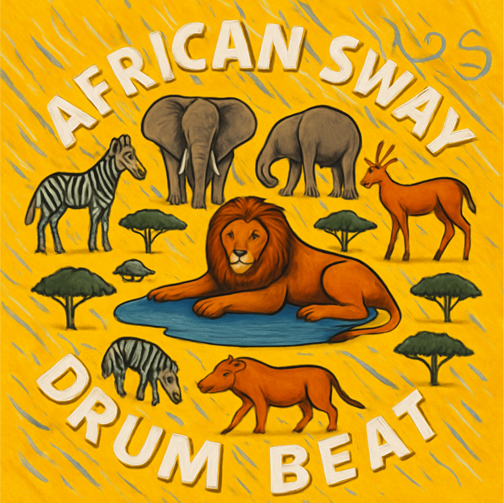 African Sway Drum Beats an Image Tribute