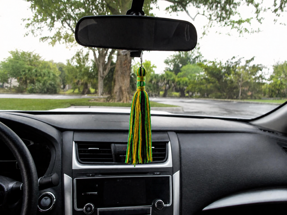 Black, Green and Yellow Tassel