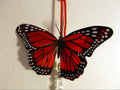 Monarch Butterfly Rearview Mirror Hanger with Beads & Tassel