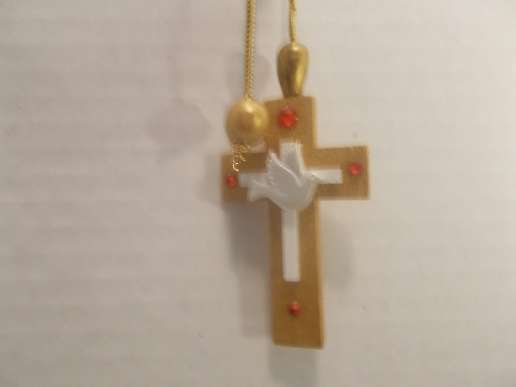 Small Religion Cross with a Dove Overlay