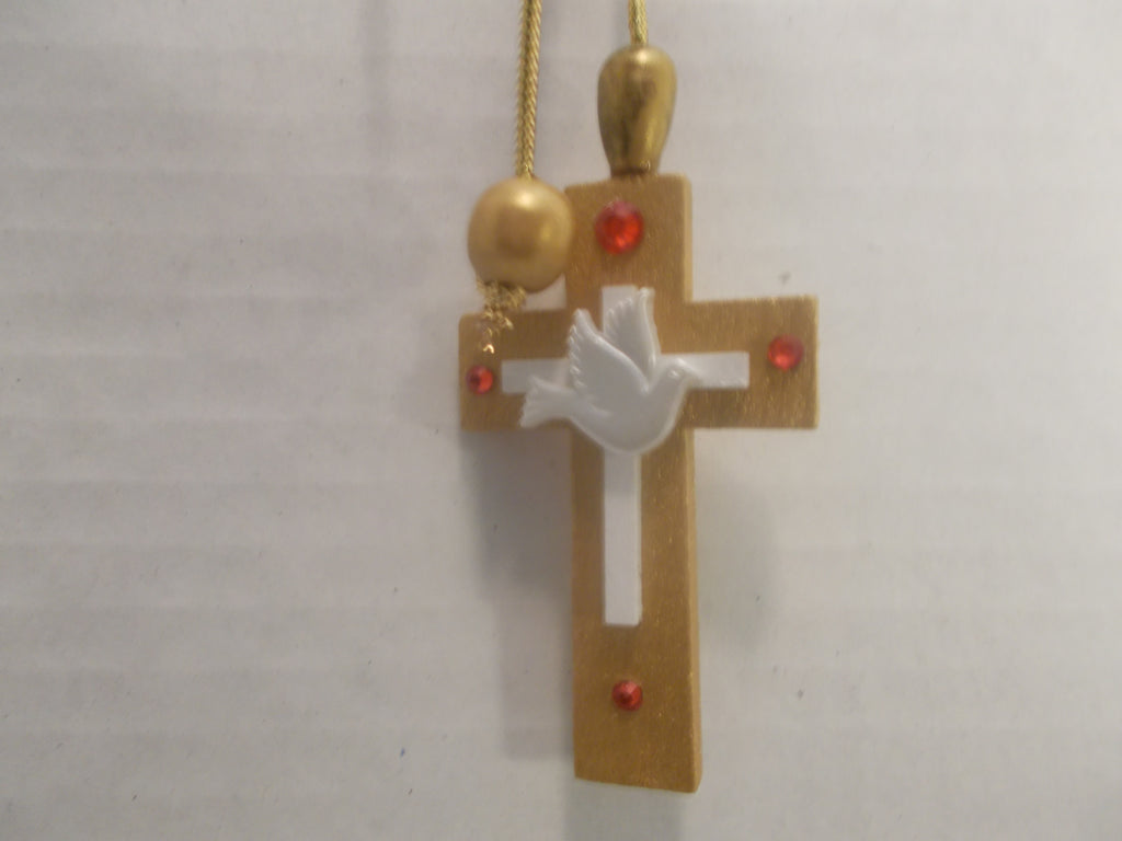 Small Religion Cross with a Dove Overlay