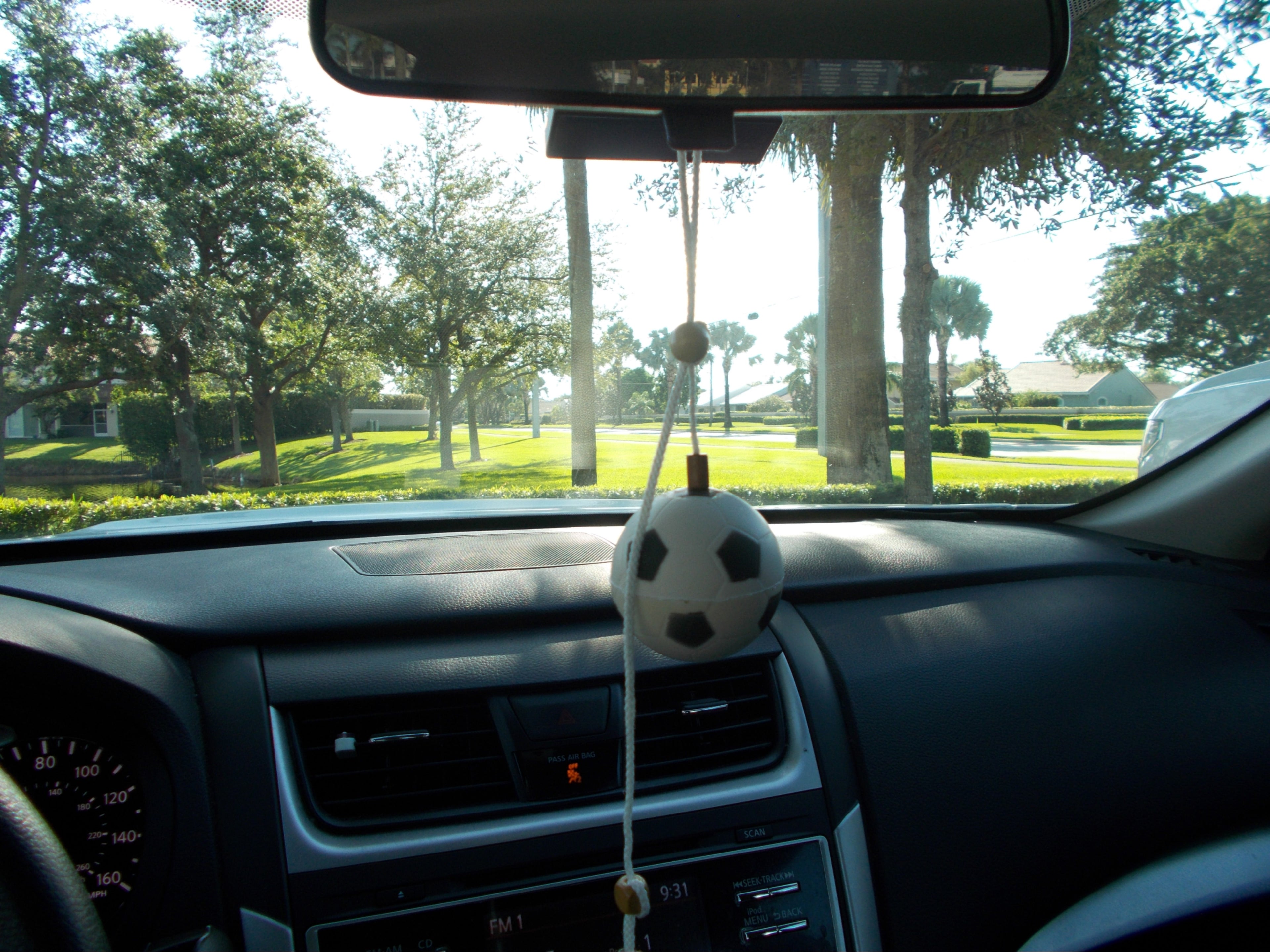 Plain Black and White Sports Soccer Ball with Hanger