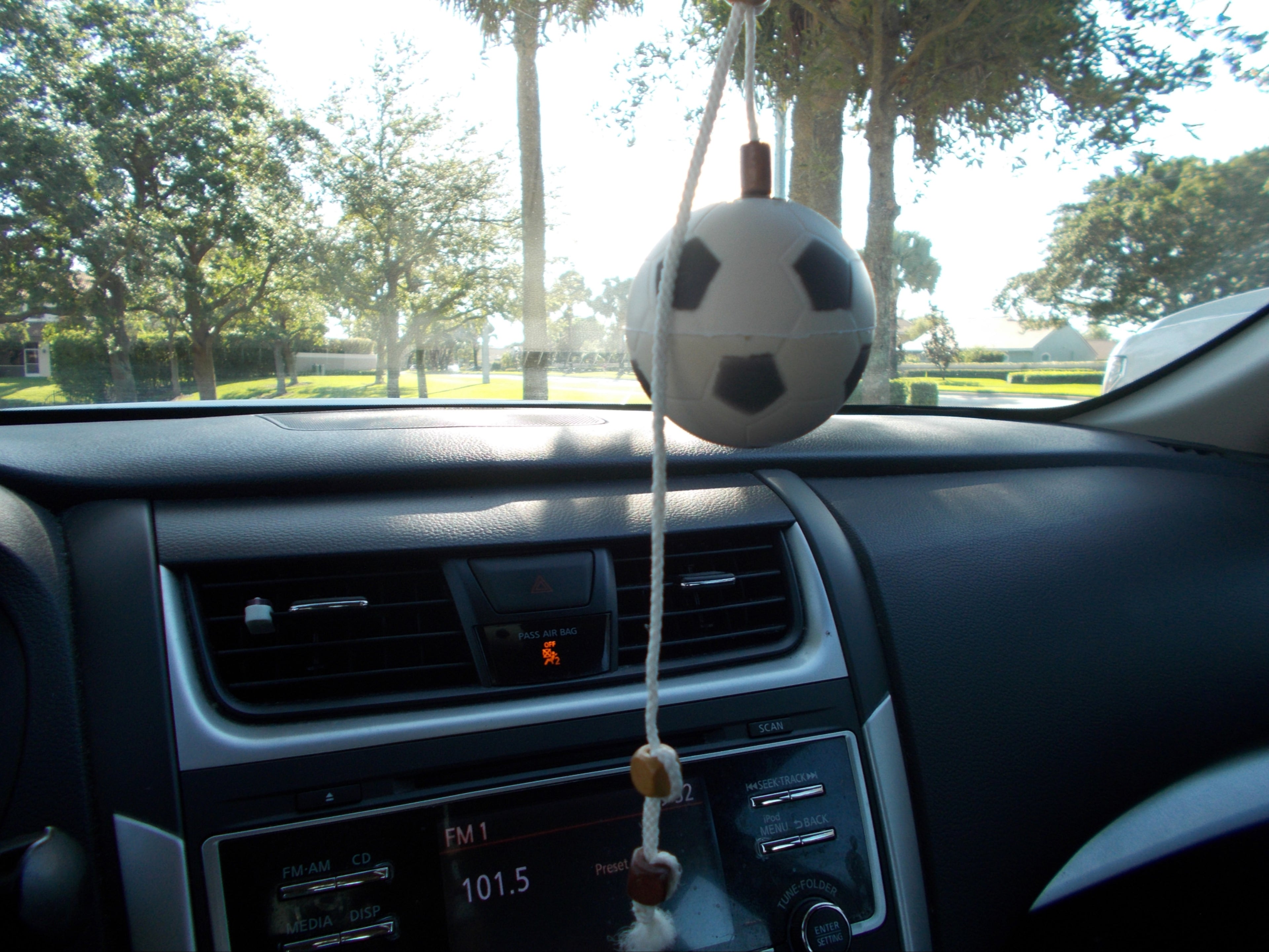 Plain Black and White Sports Soccer Ball with Hanger