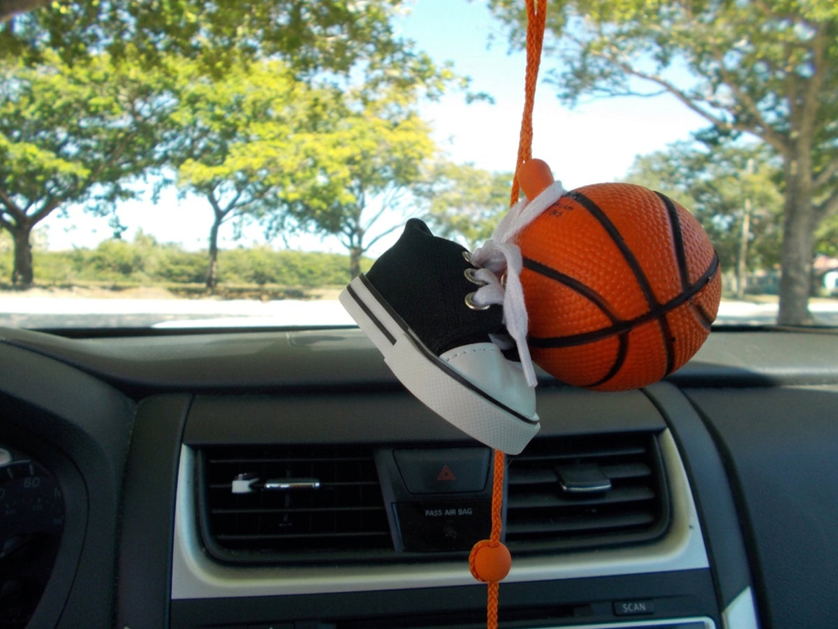 Miniature Basketball with Court Gripping Athletic Shoes Hanger