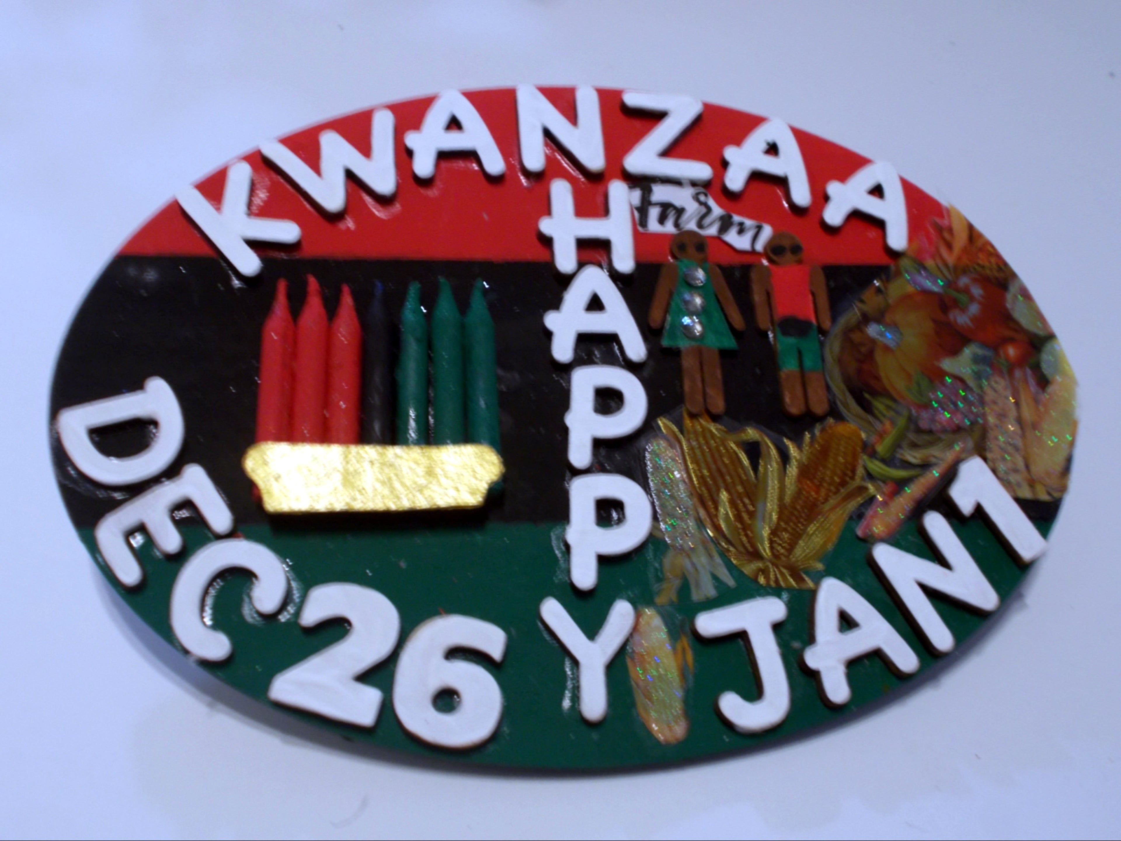 The Kwanzaa Holiday Celebration with Oval Design