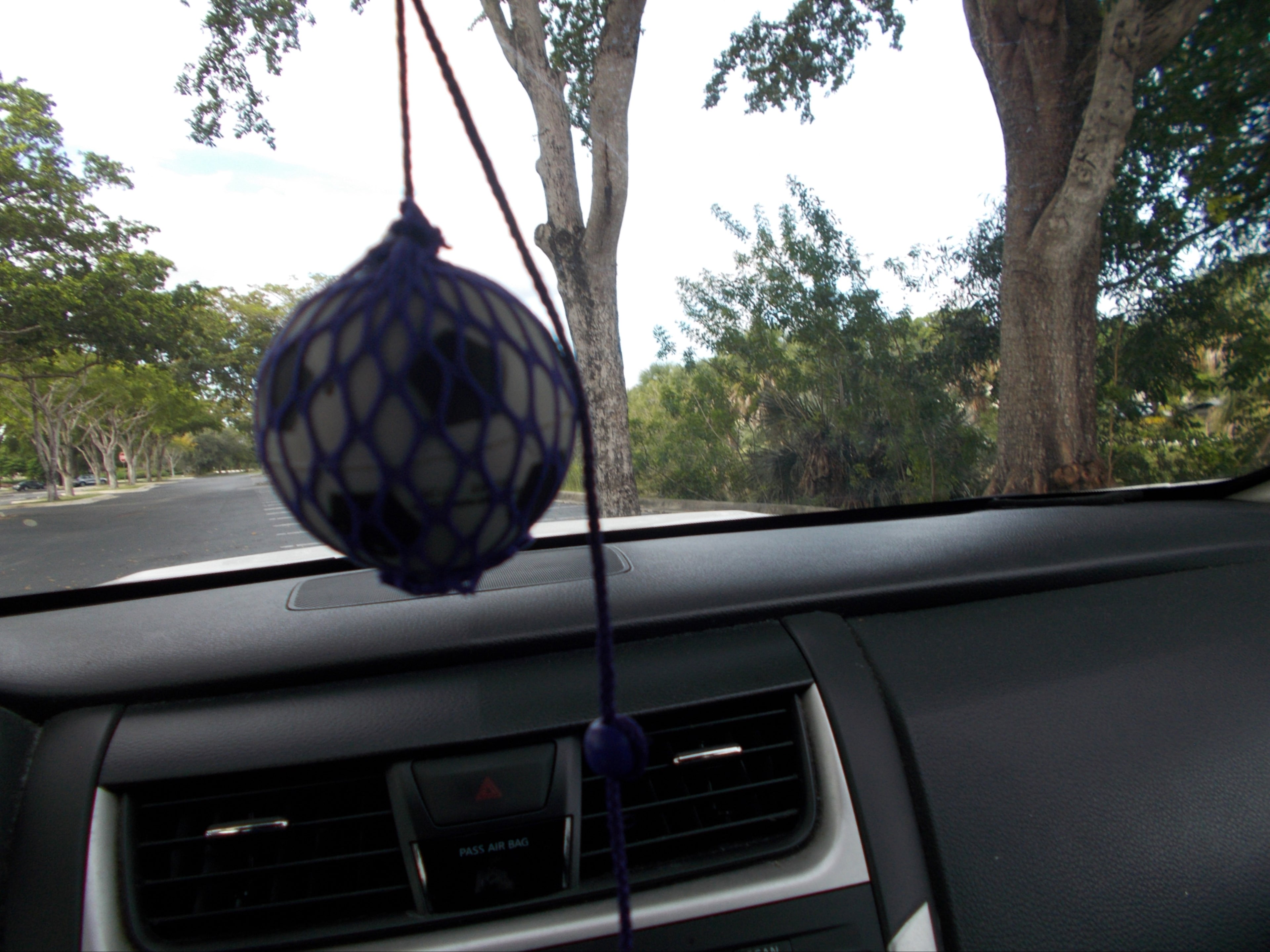 Miniature Soccer Ball with Colorful Nylon Netting and Hanger