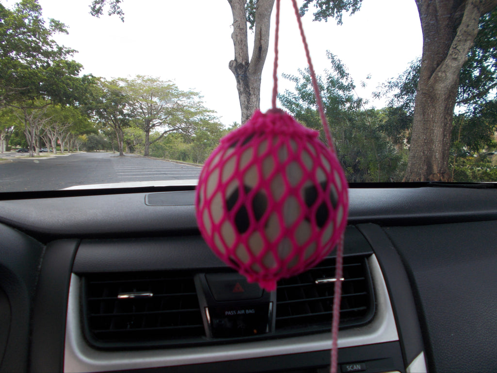 Miniature Soccer Ball with Colorful Nylon Netting and Hanger