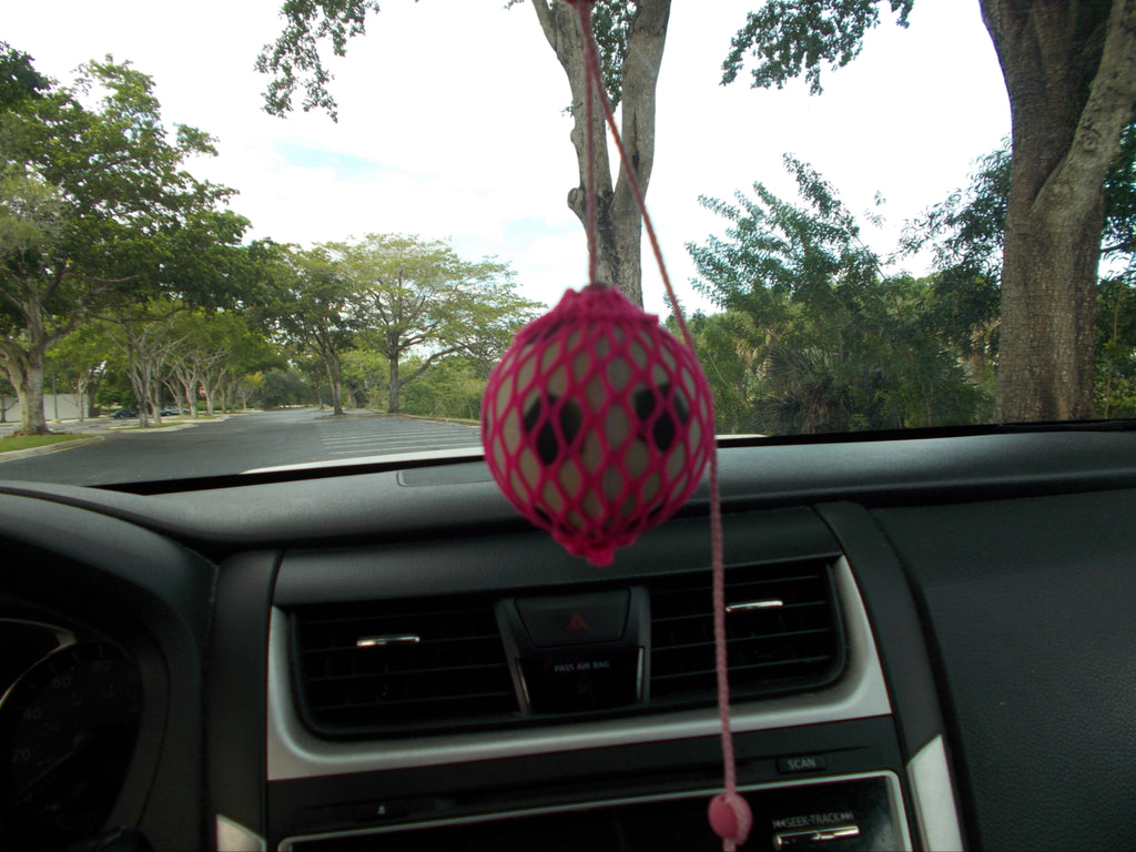 Miniature Soccer Ball with Colorful Nylon Netting and Hanger