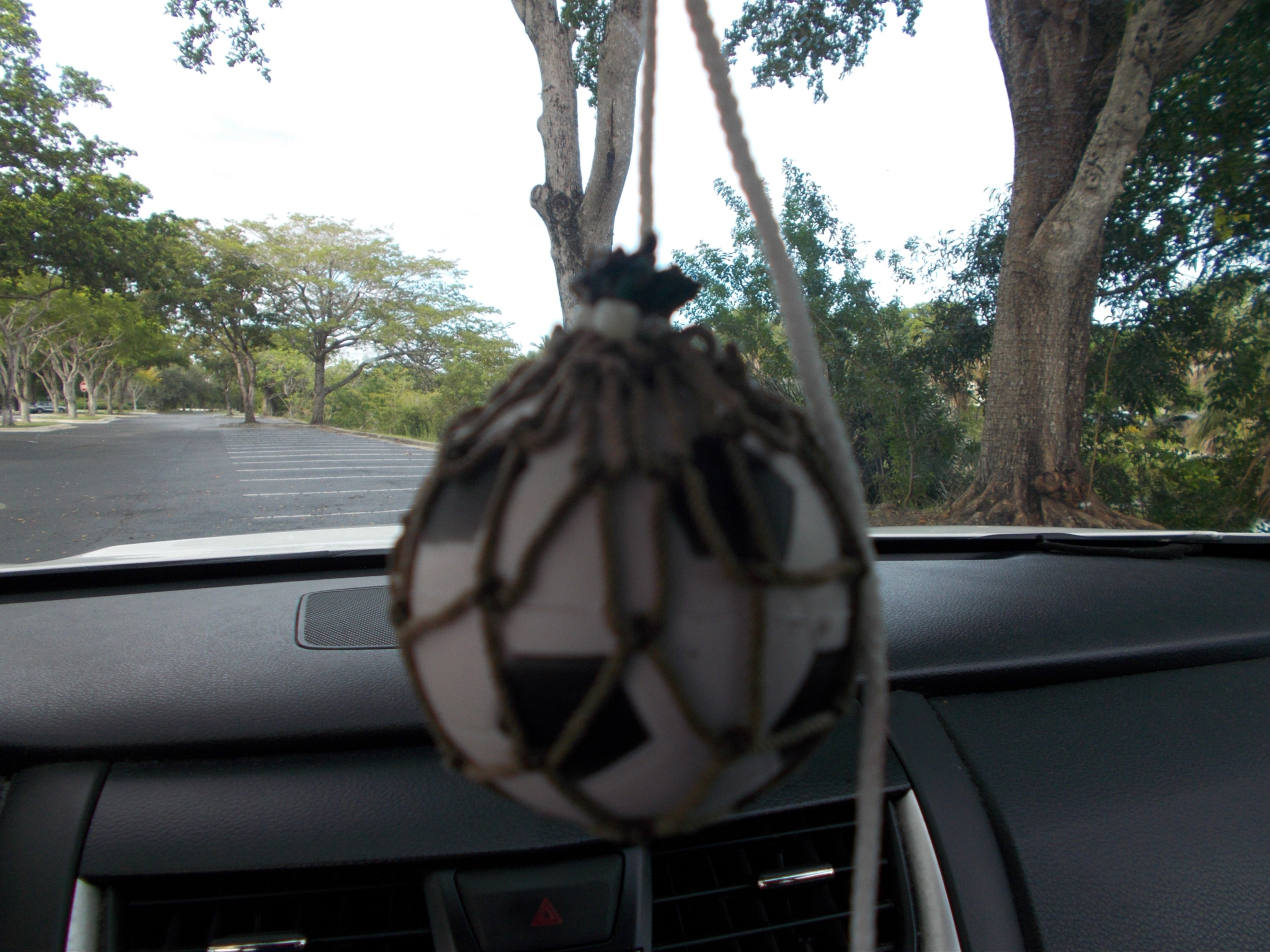 Miniature Soccer Ball with Colorful Nylon Netting and Hanger