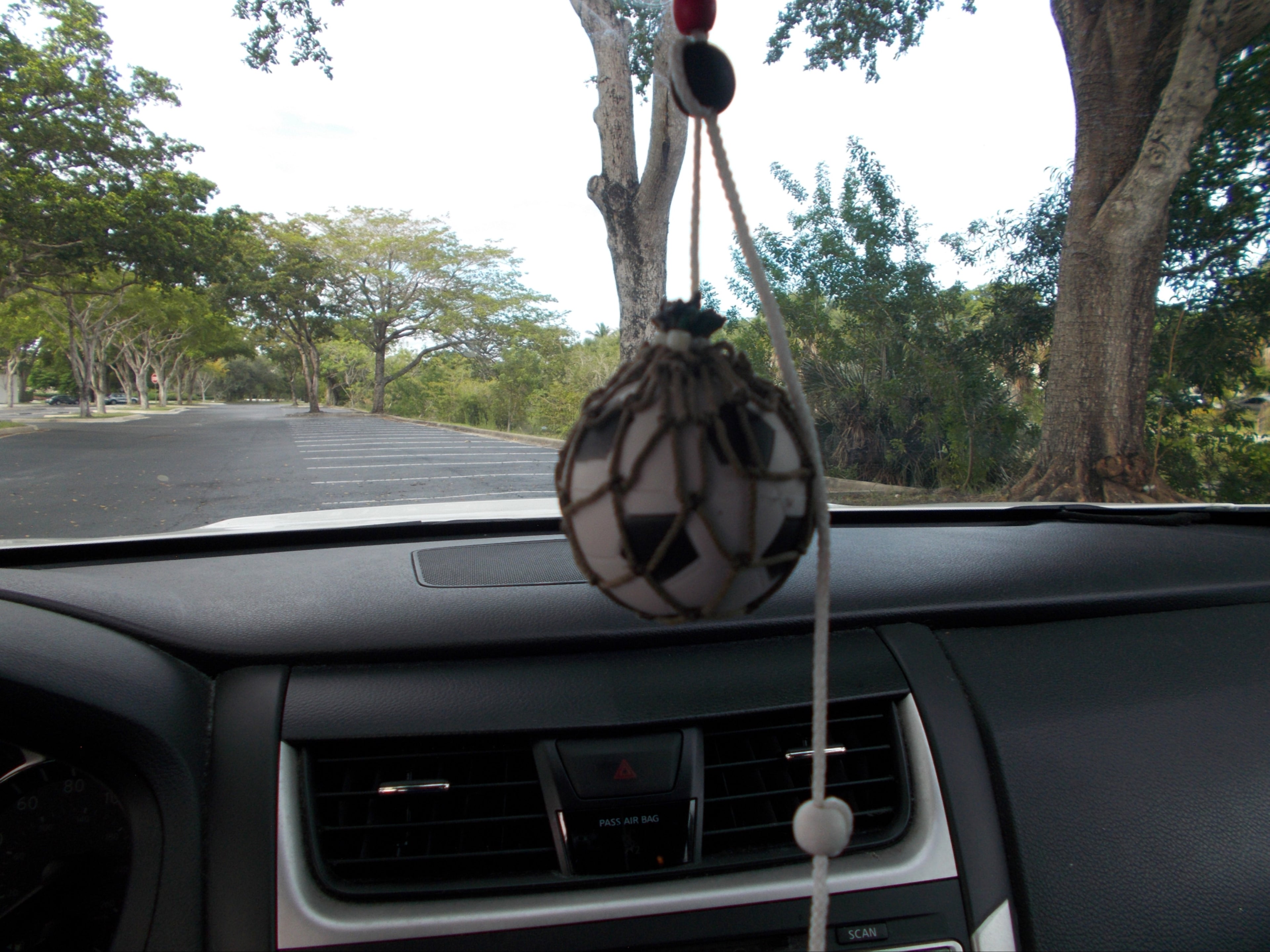 Miniature Soccer Ball with Colorful Nylon Netting and Hanger