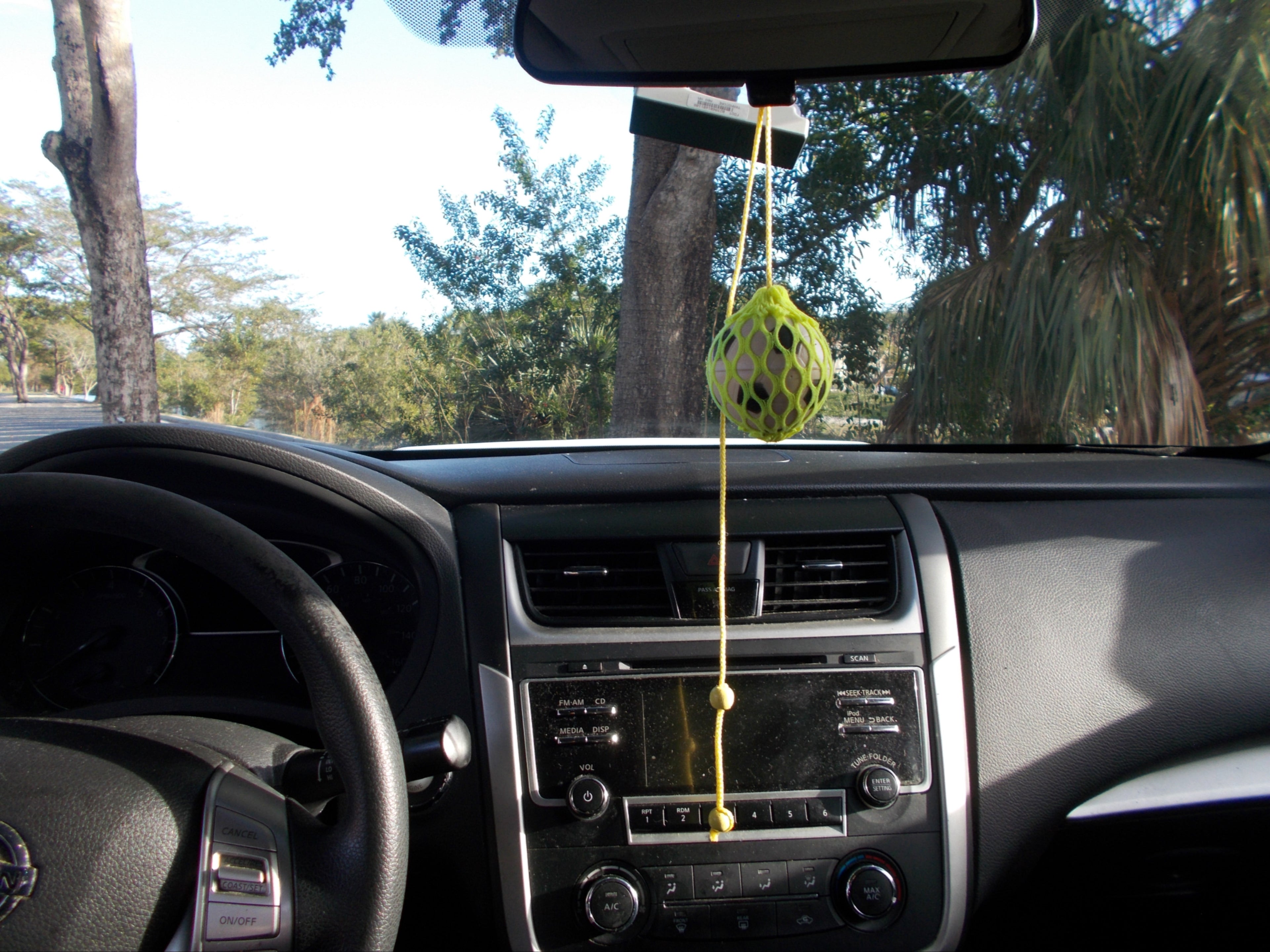 Miniature Soccer Ball with Colorful Nylon Netting and Hanger