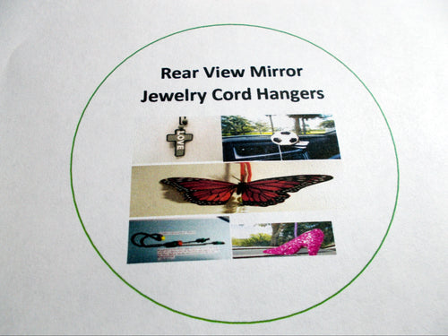 Rear View Mirror Jewelry Cord Hangers and Stickers