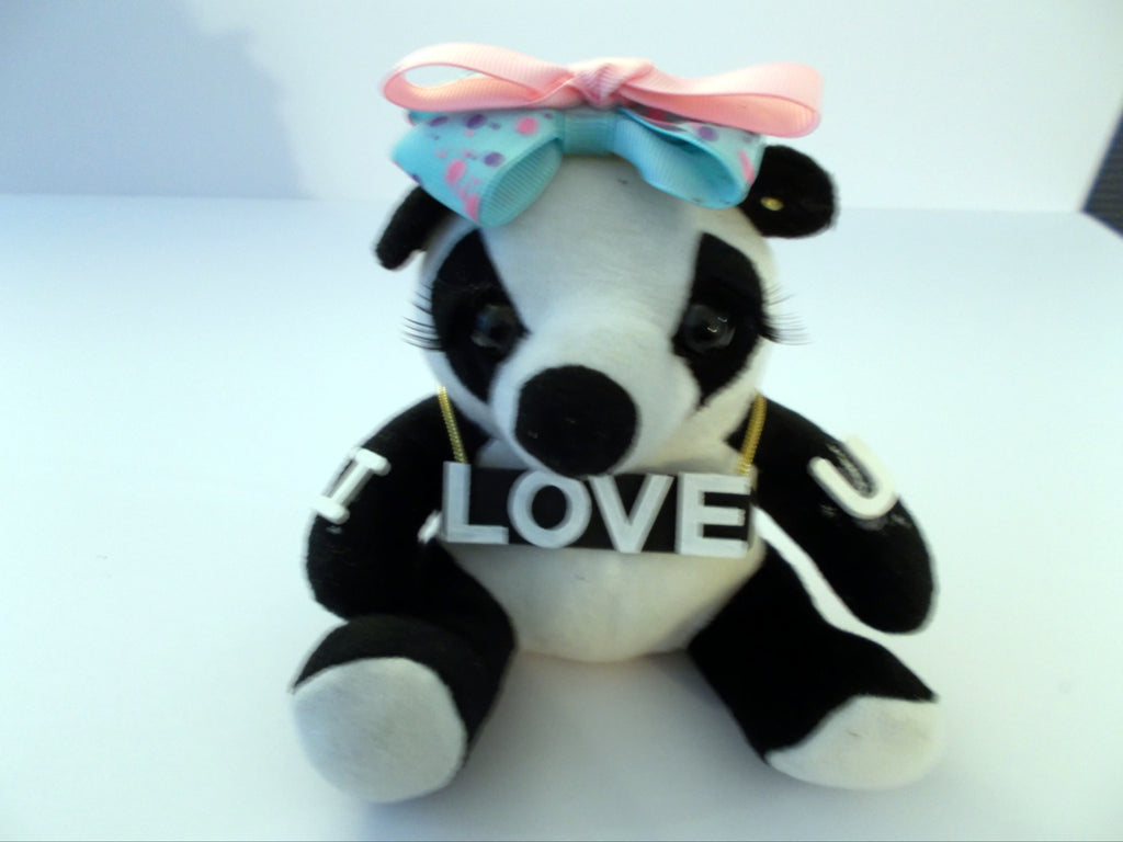 I love You Female Panda Bear Key Chain/Charm with Lanyard