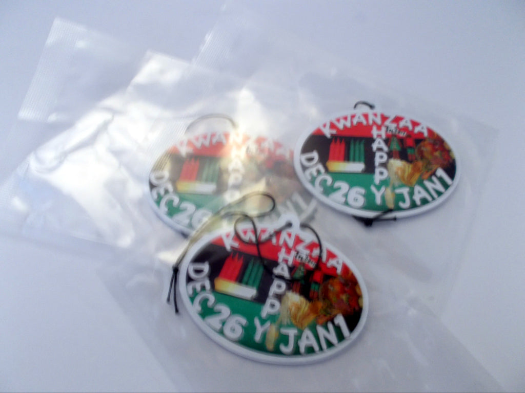 Kwanzaa Car Air Freshener with a Celebratory Image