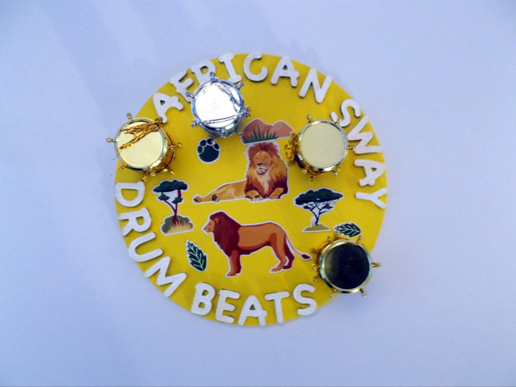 African Sway Drum Beats Charm/Key Chain with Lanyard