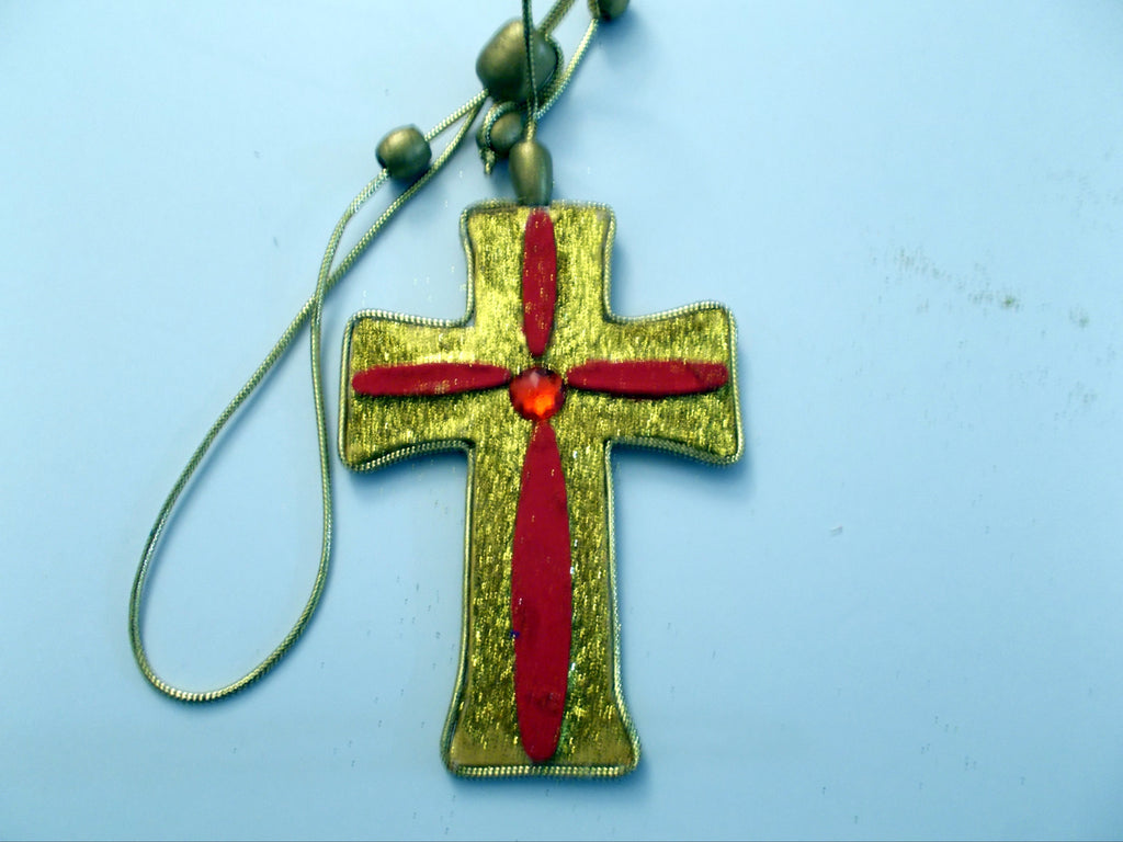 Reminder Crosses Bold Gold with Red