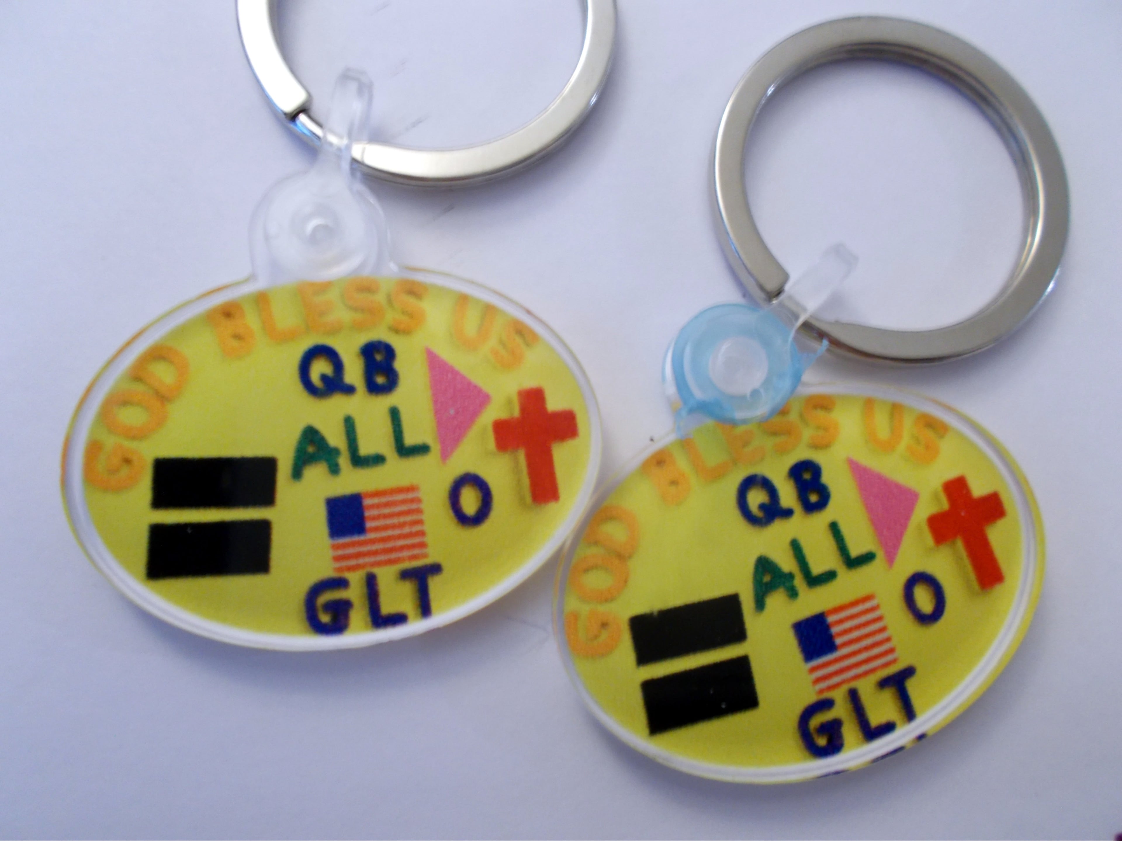 God Bless US All Key Chain/Charm with Lanyard