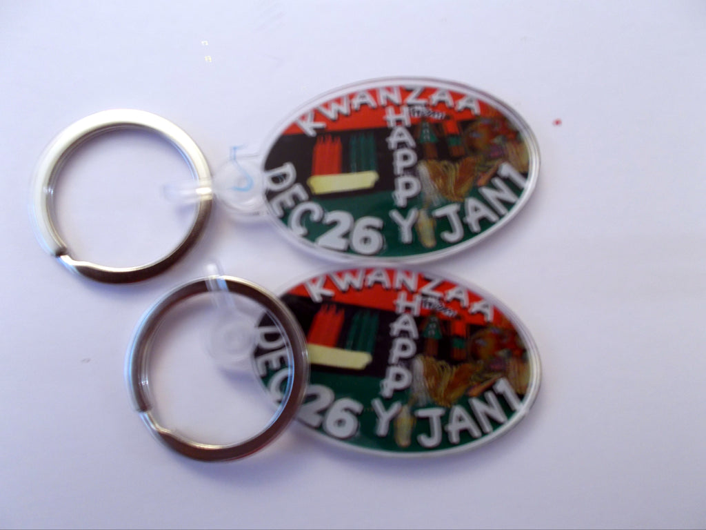 Kwanzaa Key Chain/Charm with Lanyard