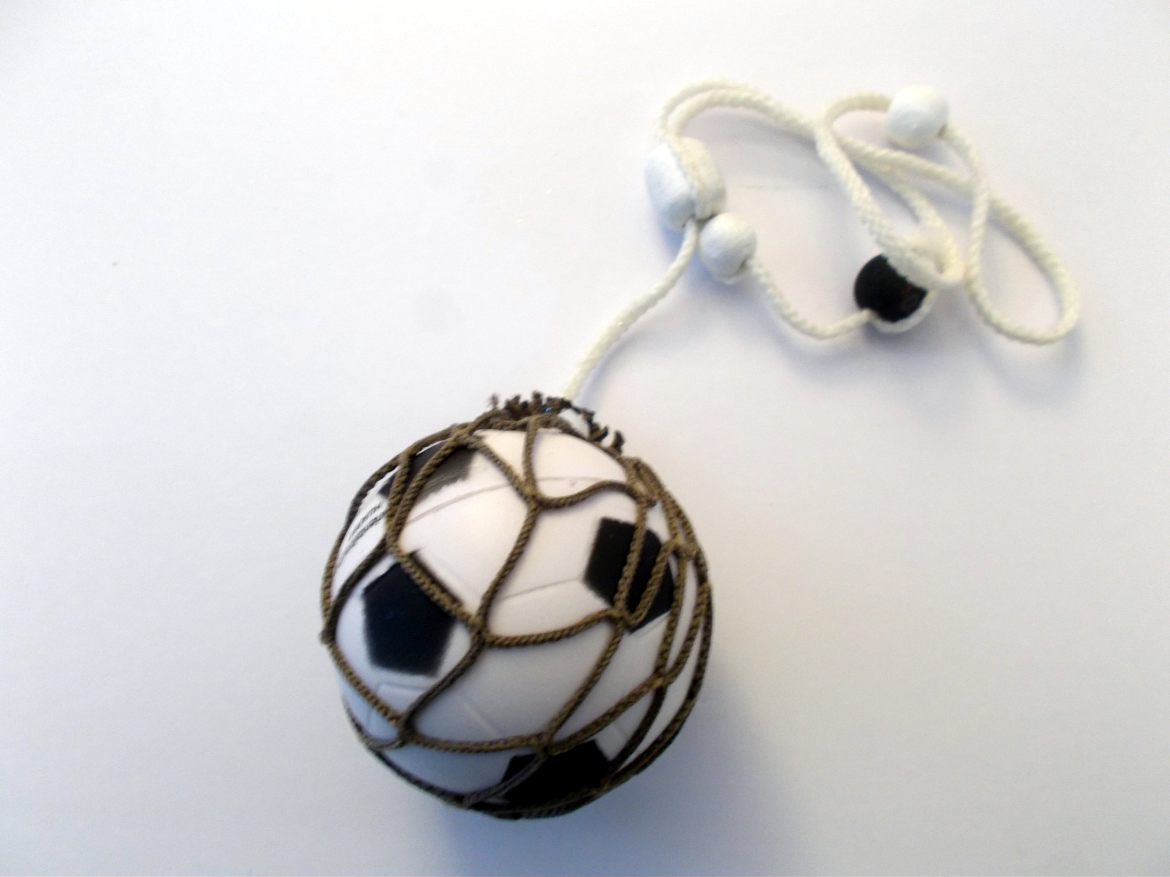 Miniature Soccer Ball with Car Hanger and Net