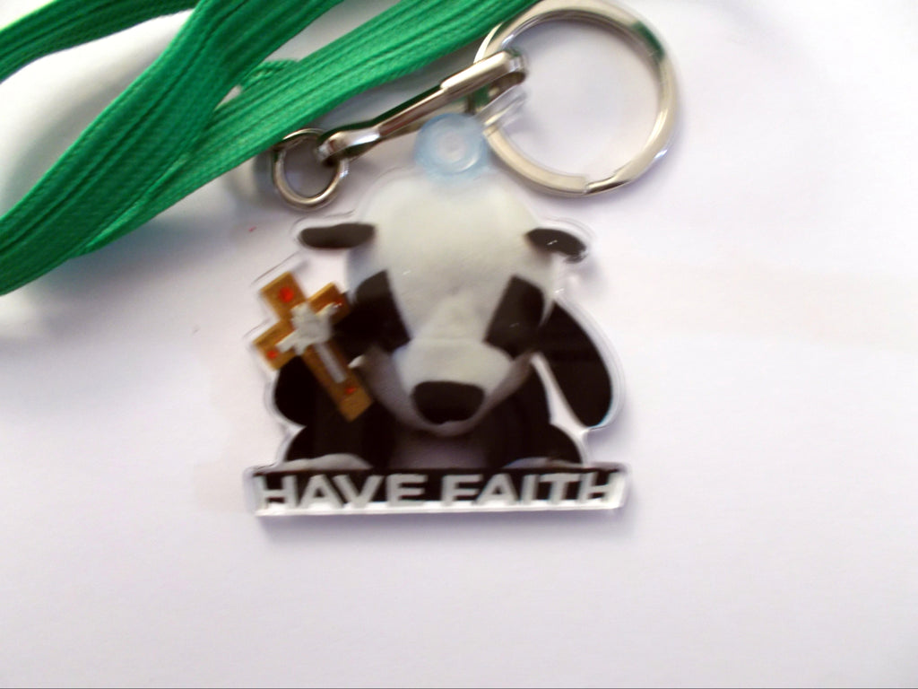 Faith Bear and Mustard Seed Bear Charm/Key Chain With Lanyard