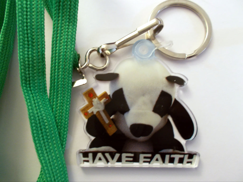 Faith Bear and Mustard Seed Bear Charm/Key Chain With Lanyard