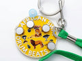 African Sway Drum Beats Charm/Key Chain with Lanyard