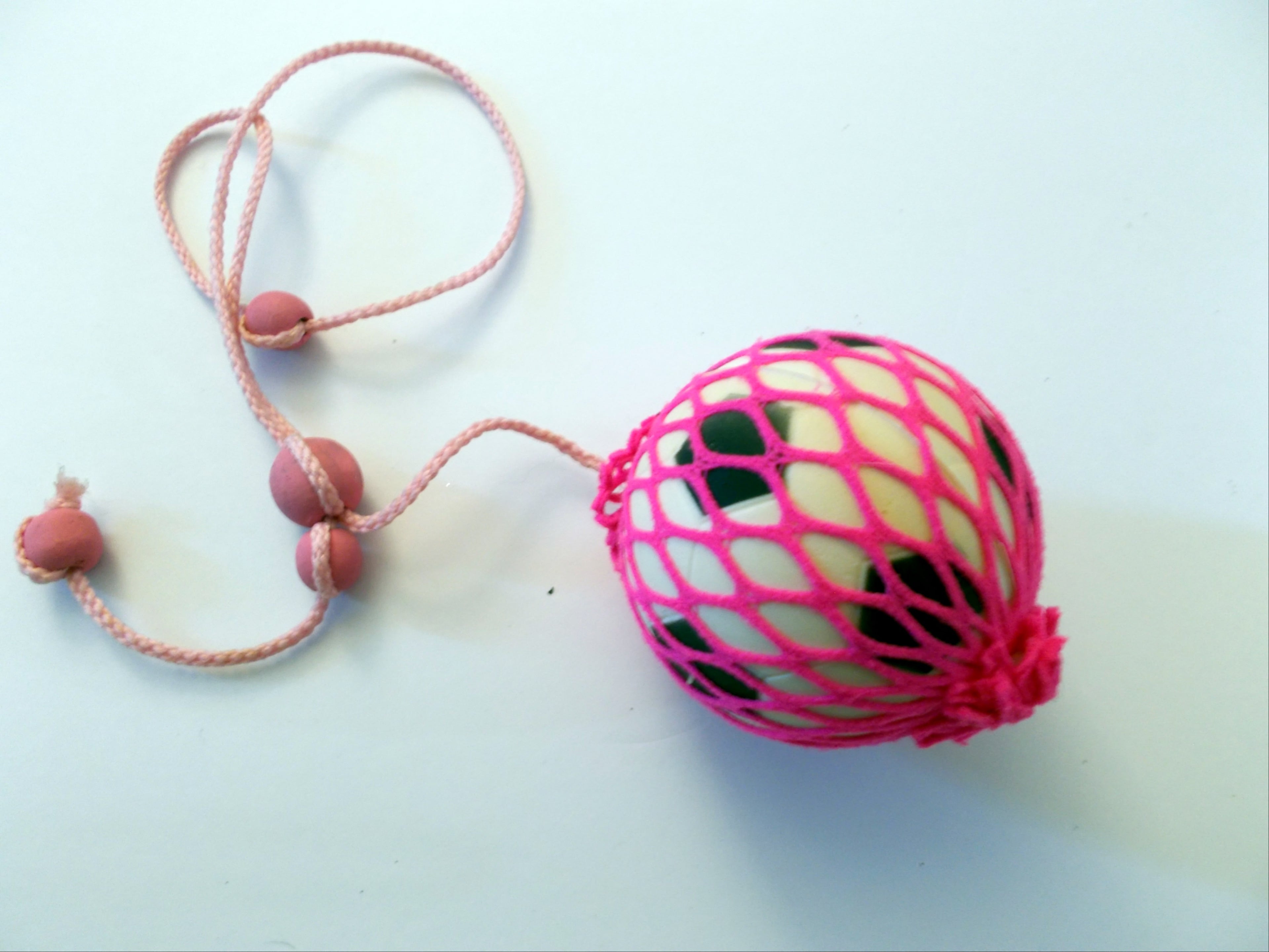 Miniature Soccer Ball with Colorful Nylon Netting and Hanger