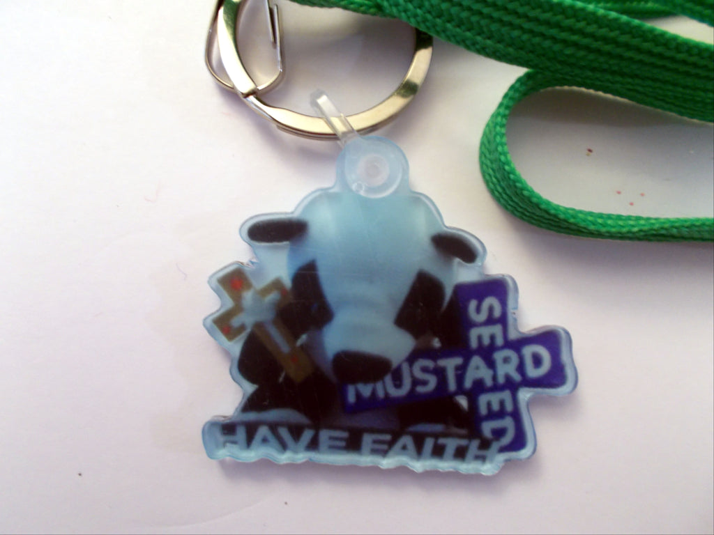 Faith Bear and Mustard Seed Bear Charm/Key Chain With Lanyard