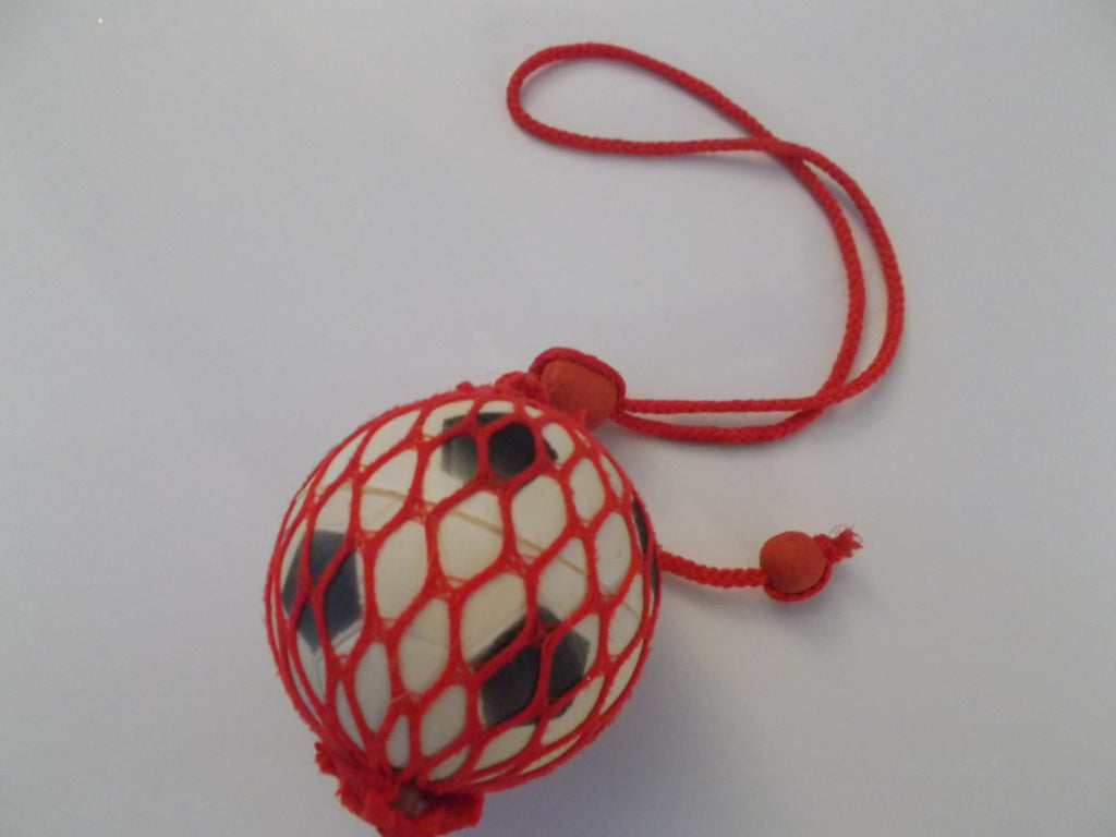 Miniature Soccer Ball with Colorful Nylon Netting and Hanger