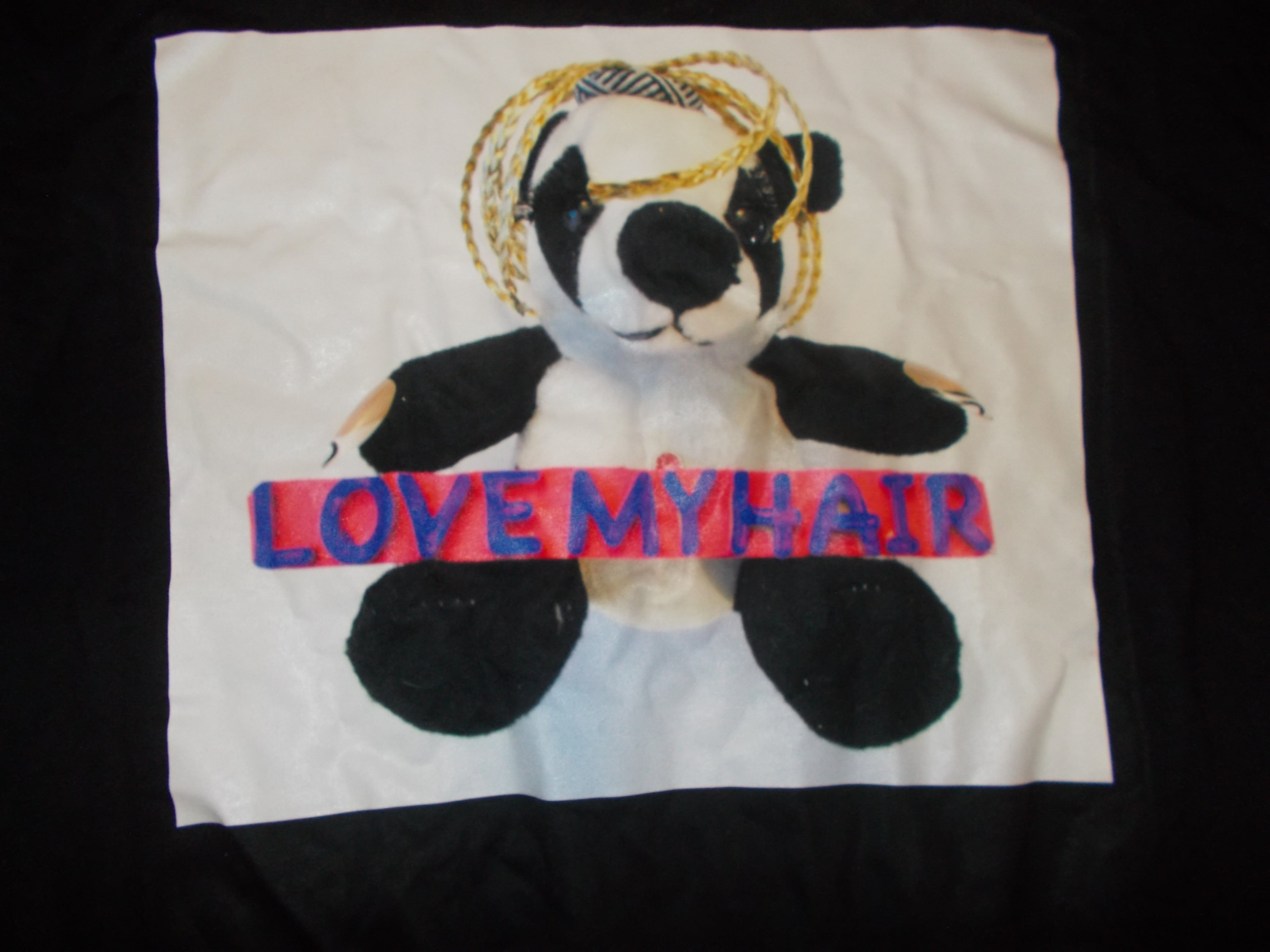 Love My Hair Panda Bear T-Shirt