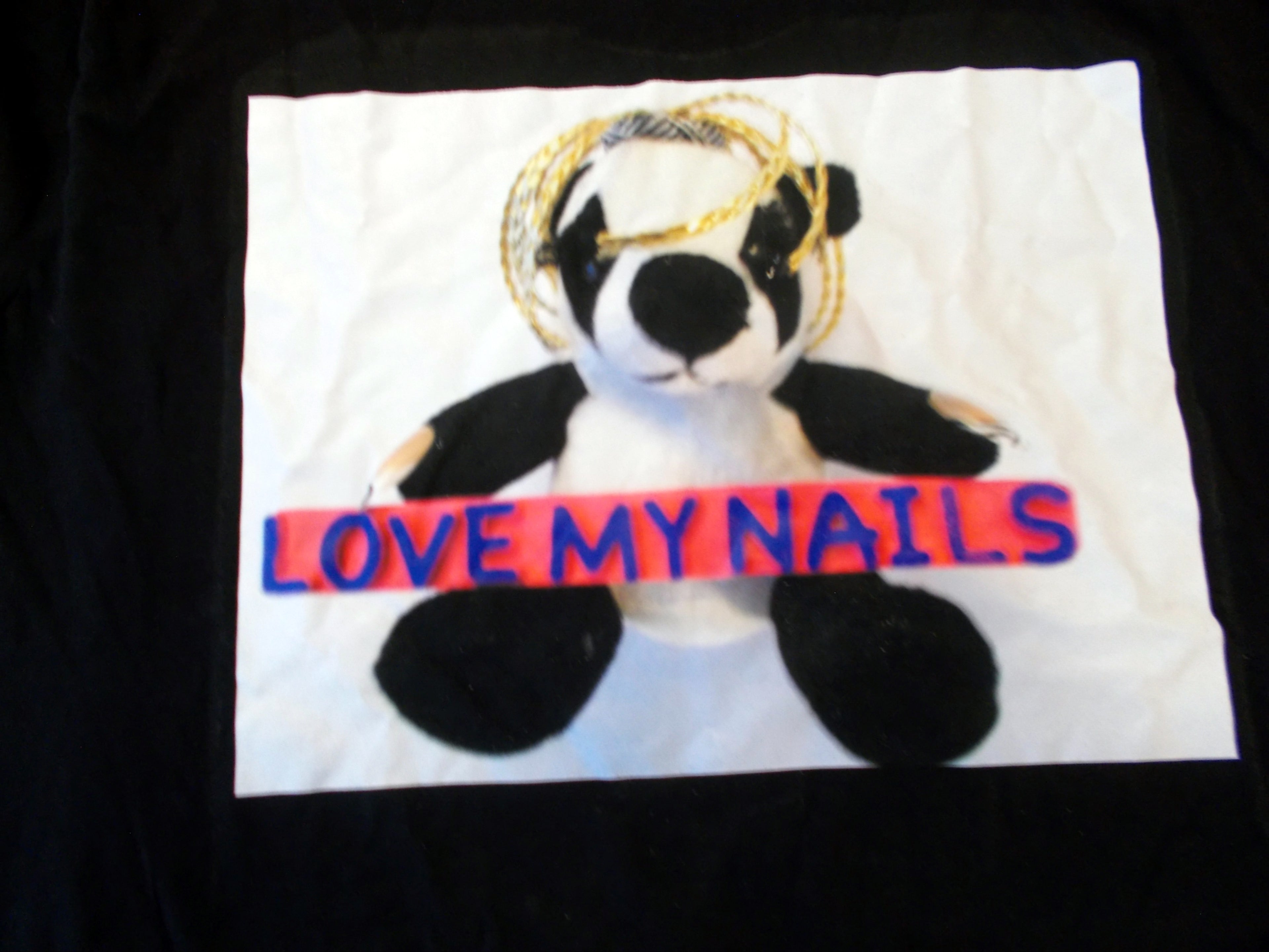 Love My Nails Panda Bear T-Shirt