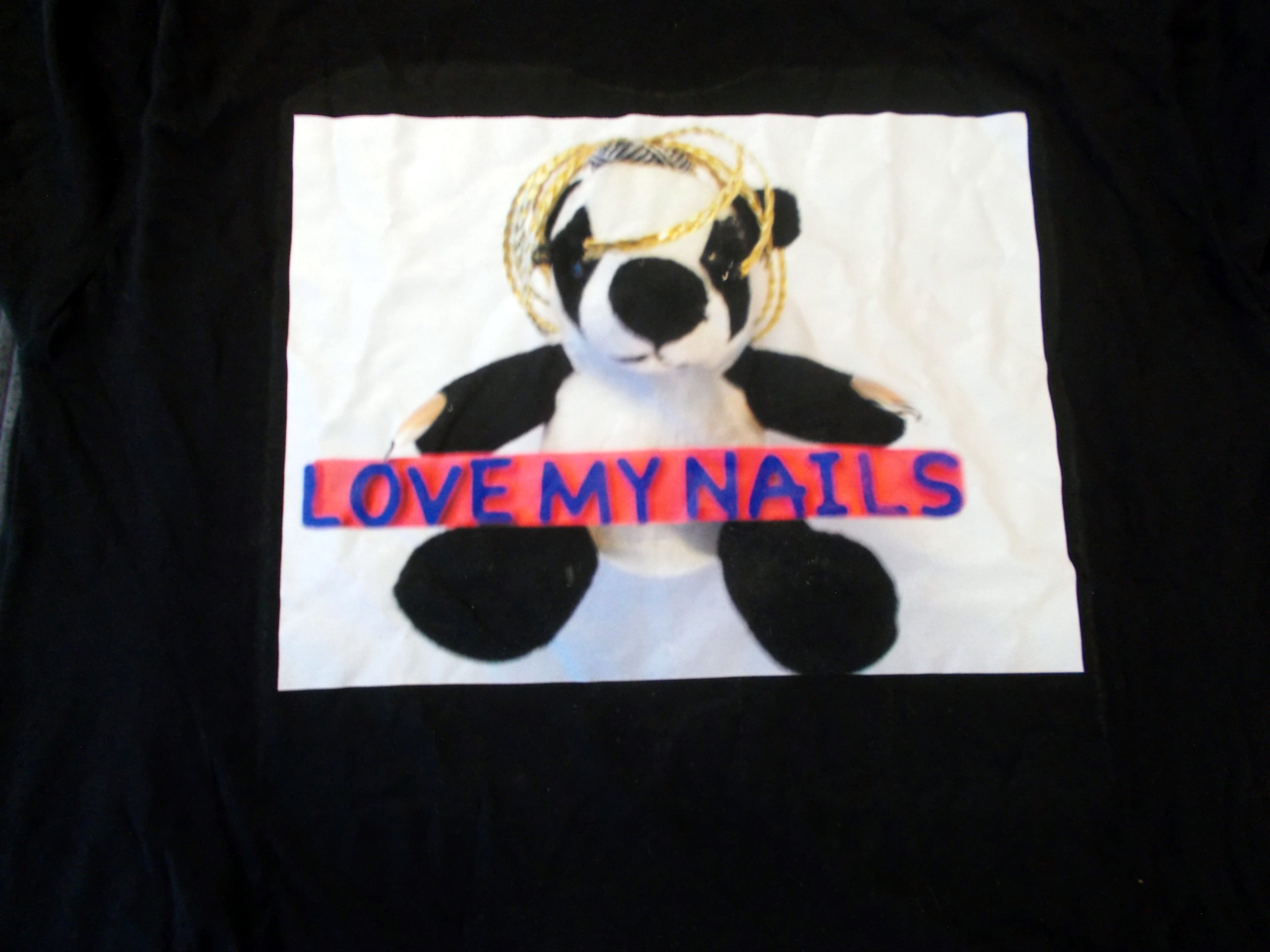 Love My Nails Panda Bear T-Shirt