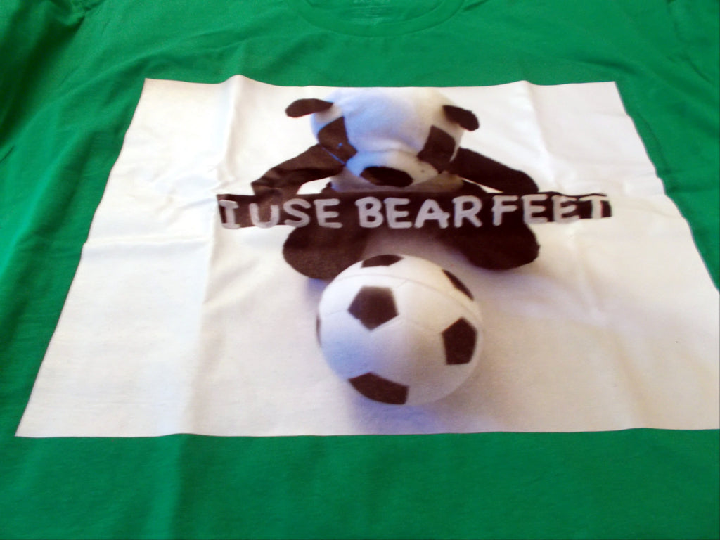 Panda Bear Illustration Kicked a Soccer Ball with Bear Feet T-Shirt