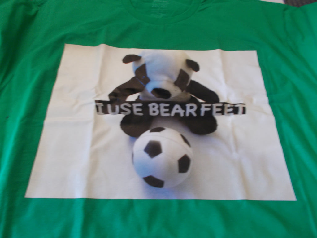 Panda Bear Illustration Kicked a Soccer Ball with Bear Feet T-Shirt