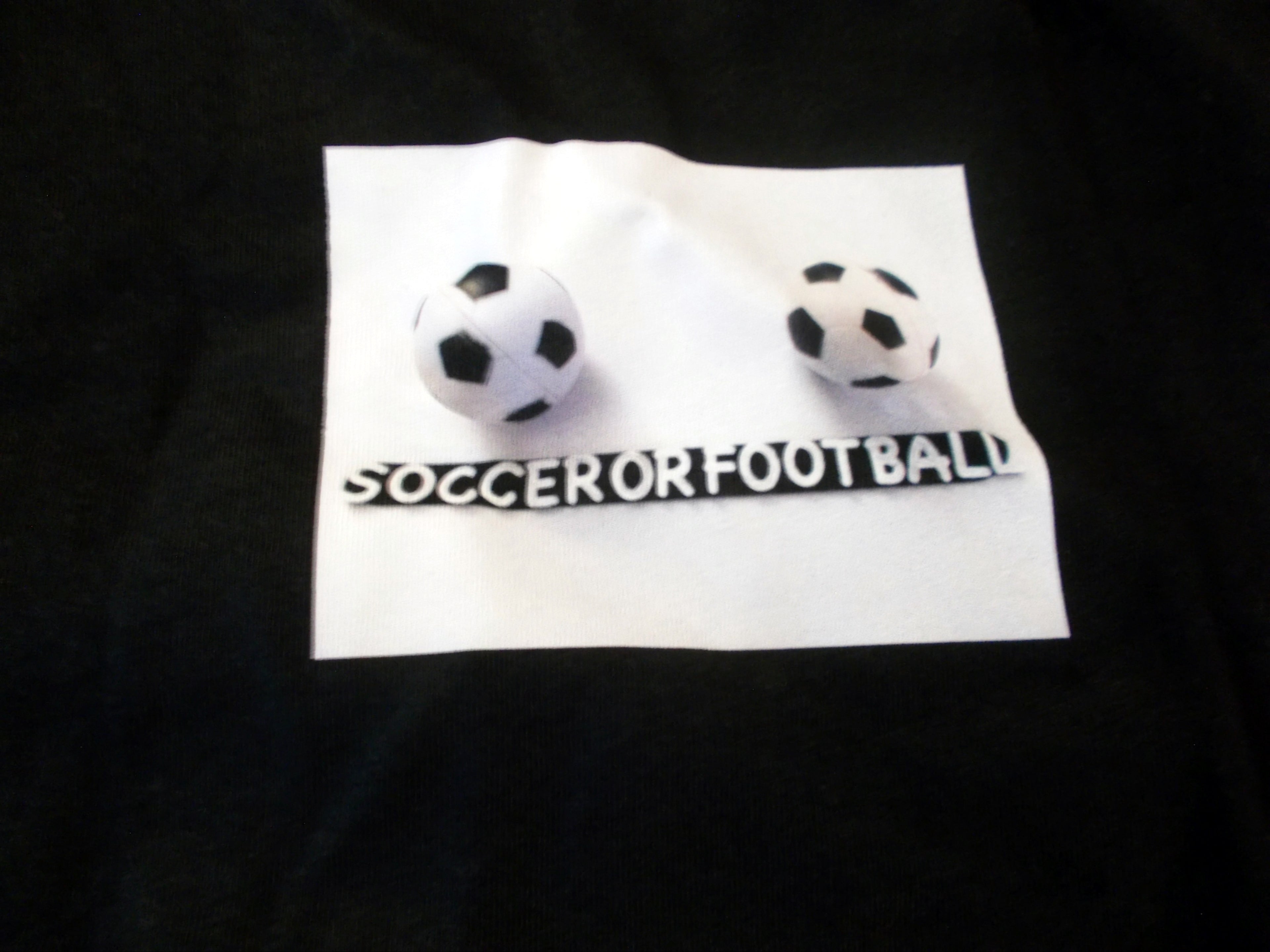 Soccer/Football T-Shirt Left Side Display
