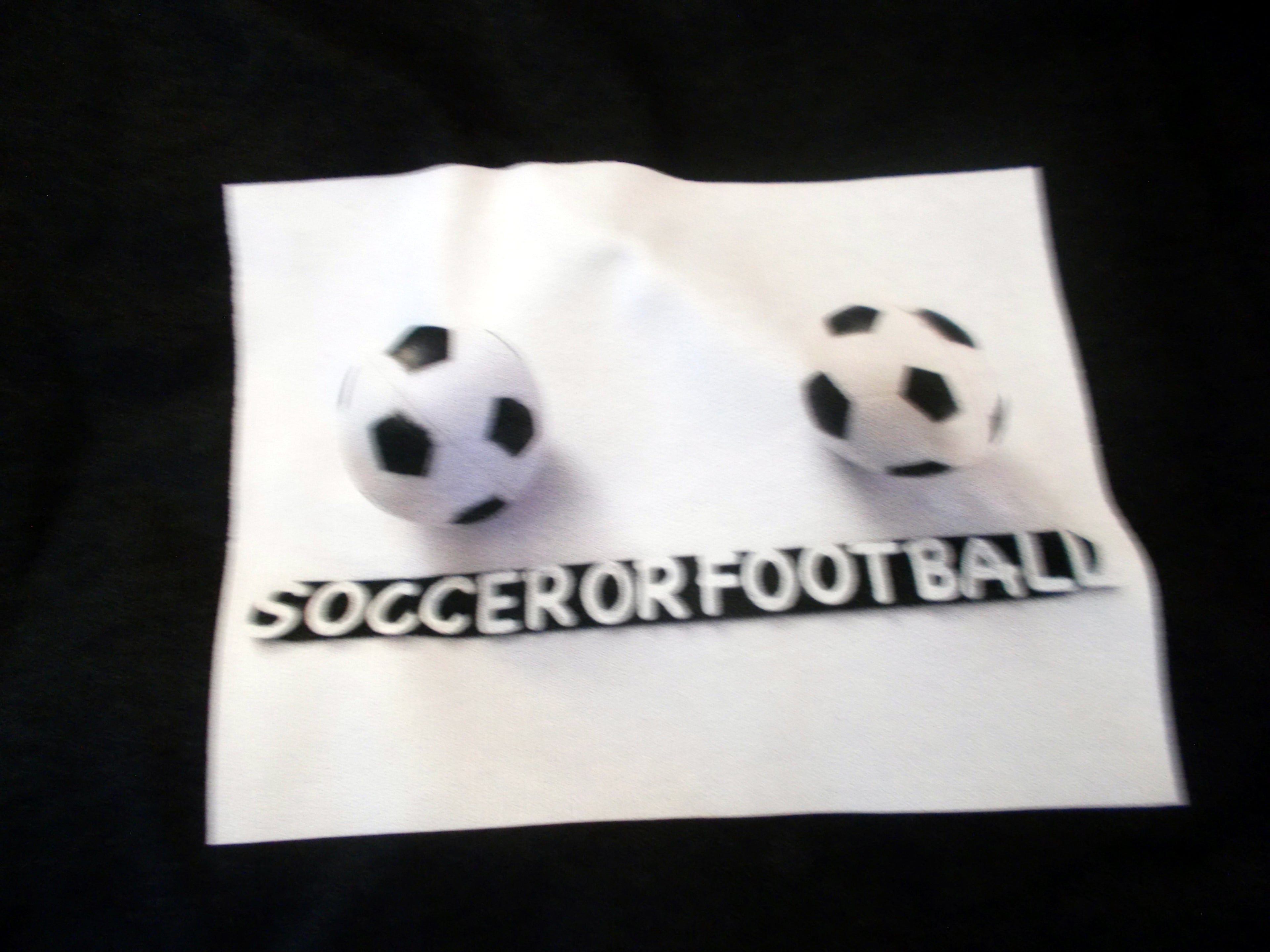 Soccer/Football T-Shirt Left Side Display