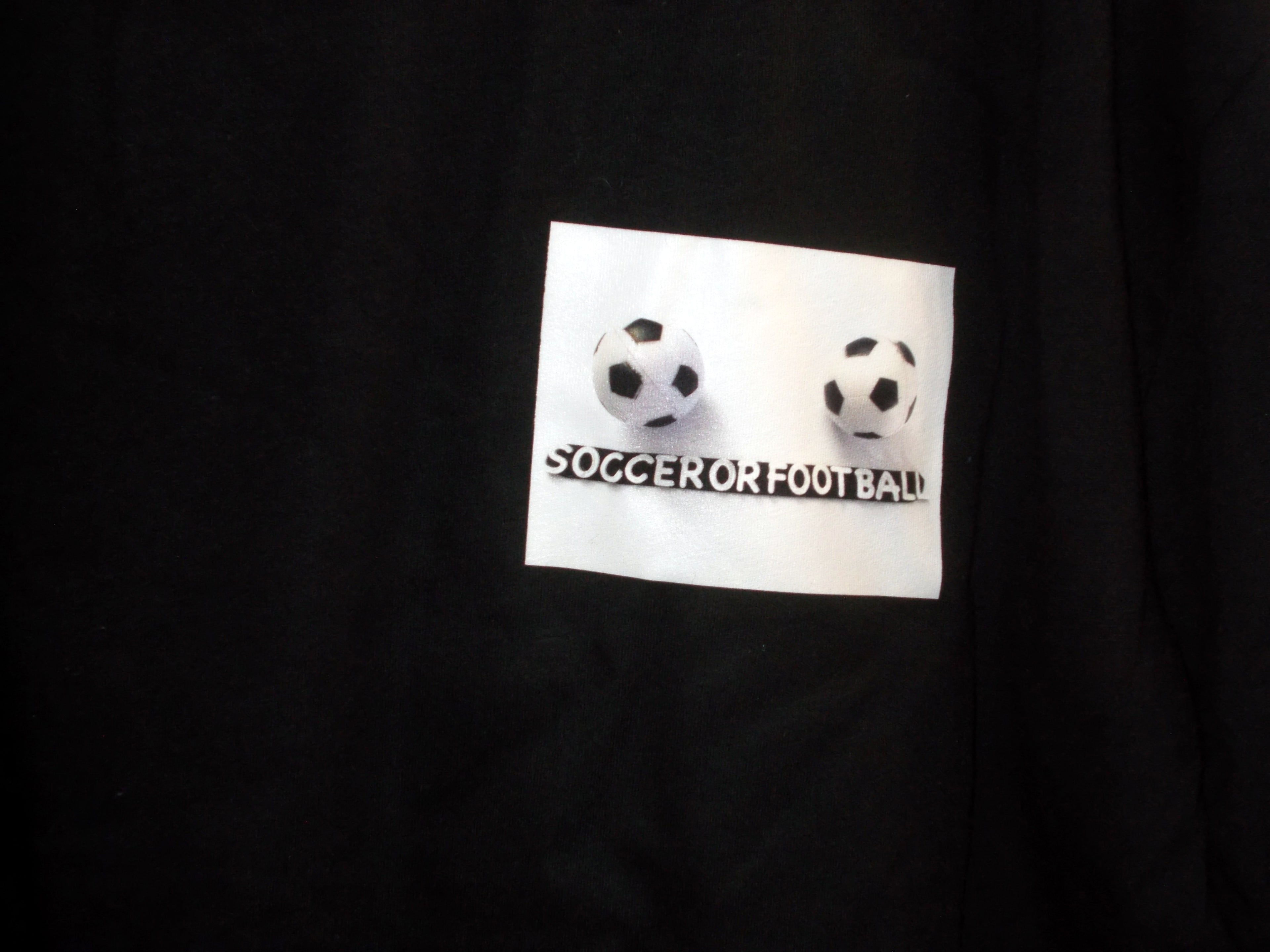 Soccer/Football T-Shirt Left Side Display