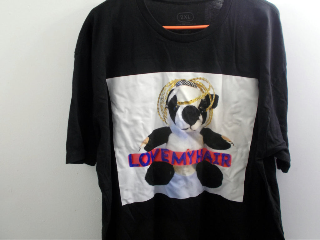 Love My Hair is a Stuffed Panda Bear T-Shirt Illustration