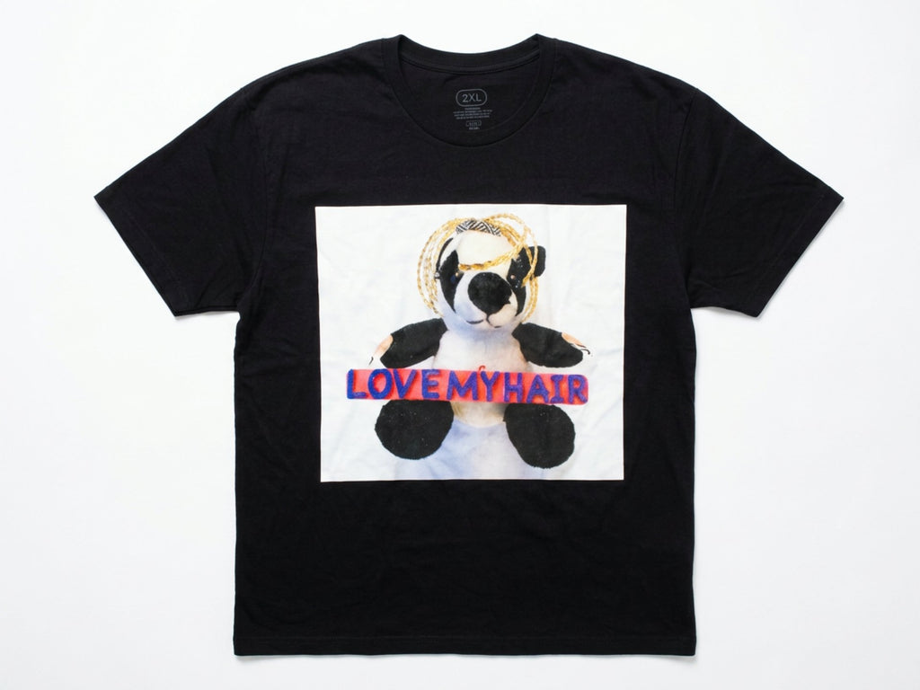 Love My Hair is a Stuffed Panda Bear T-Shirt Illustration