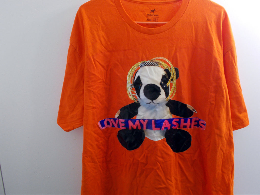 Love My Lashes is a Stuffed Panda Bear T-Shirt Illustration