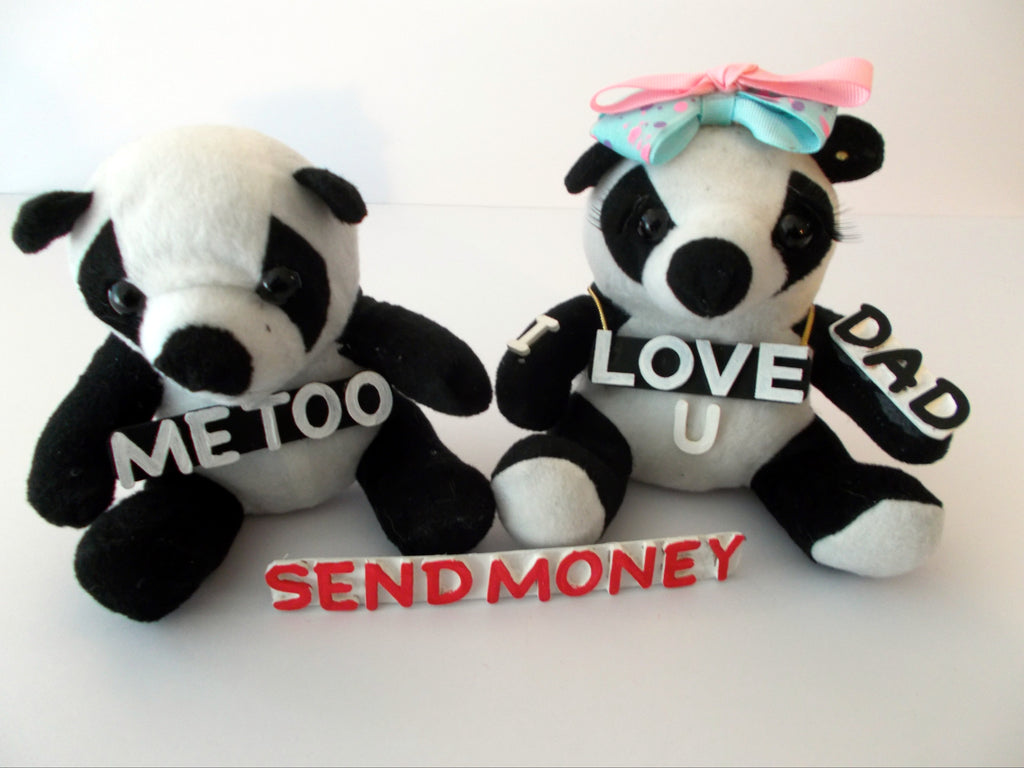 Panda Bears illustration of Dad Send Money T-Shirt