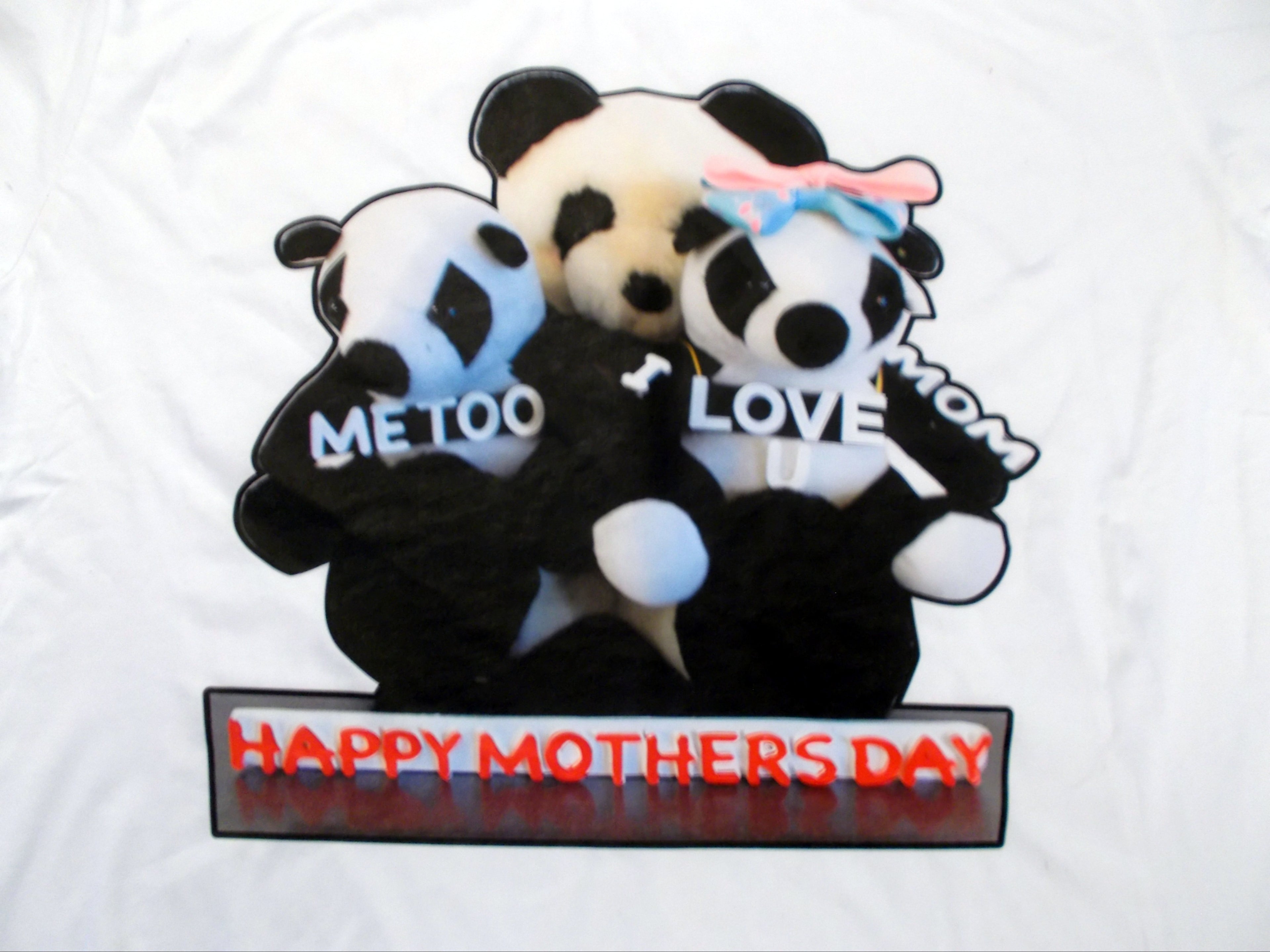 Panda Bears illustration of Happy Mother's Day T-Shirt