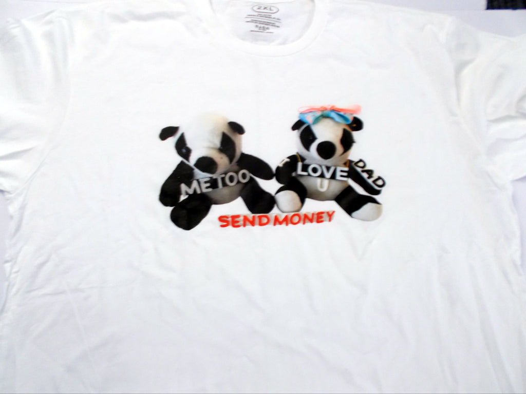 Panda Bears illustration of Dad Send Money T-Shirt