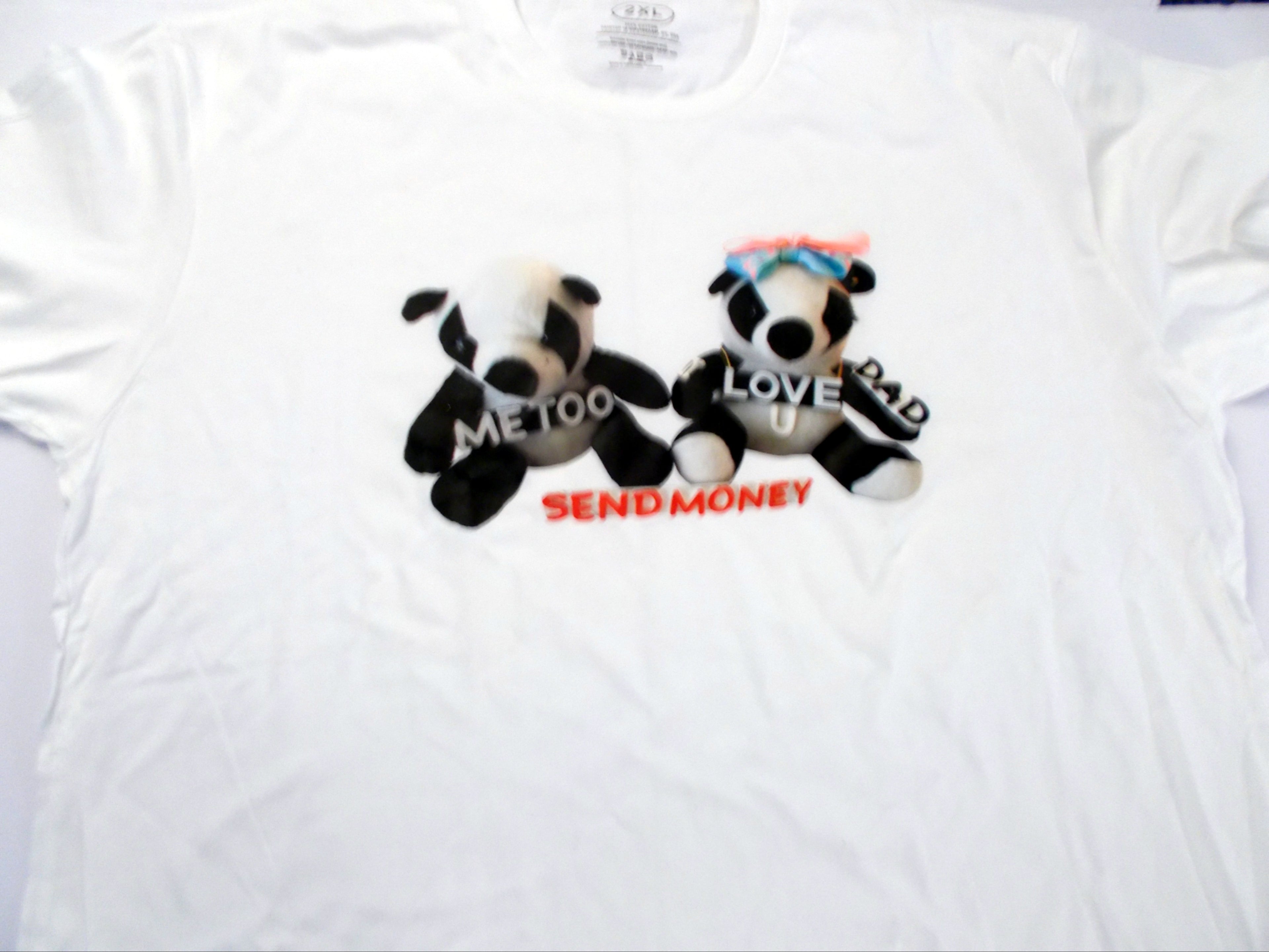 Panda Bears illustration of Dad Send Money T-Shirt