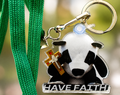 "Love You  More" Male Panda Bear Key Chain/Charm with Lanyard